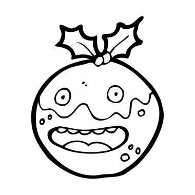 karikatür Noel pudding