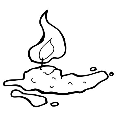 karikatür erimiş mum