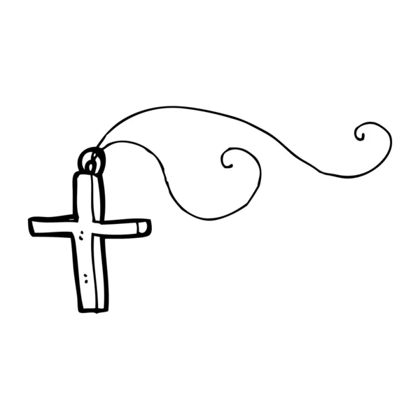 Crucifix dessin animé — Image vectorielle