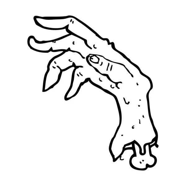 Karikatura hrubý zombie ruka — Stockový vektor