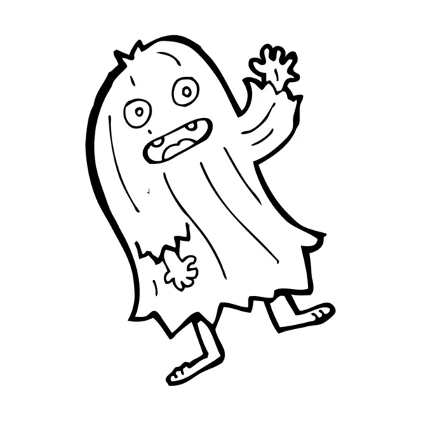 Extraño fantasma de dibujos animados — Vector de stock