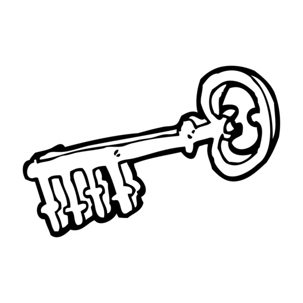 Cartoon old key — Stock Vector