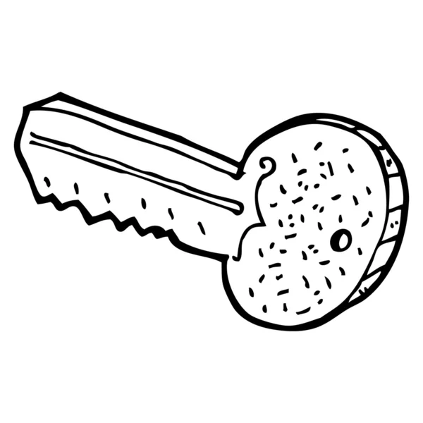 Cartoon door key — Stock Vector