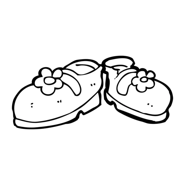 Desenhos animados sapatos menina —  Vetores de Stock