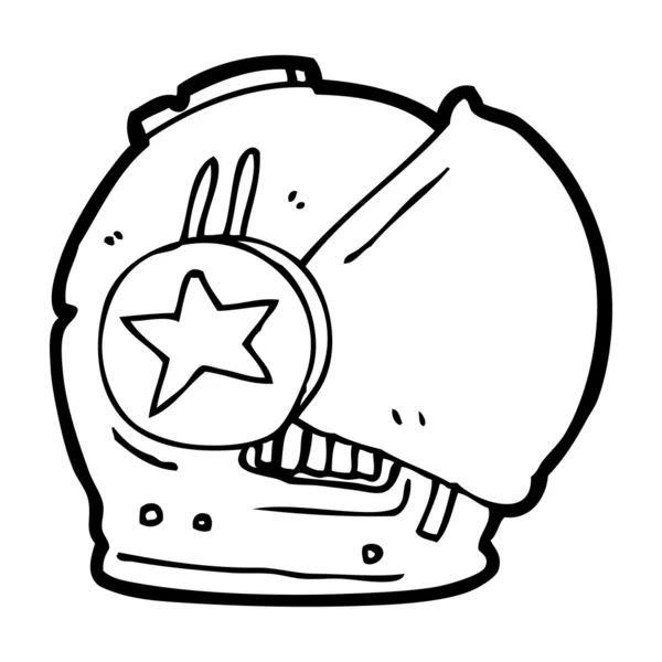 Kreslený astronautů přilbou — Stockový vektor