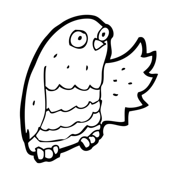 Flapping owl cartoon — Stock Vector