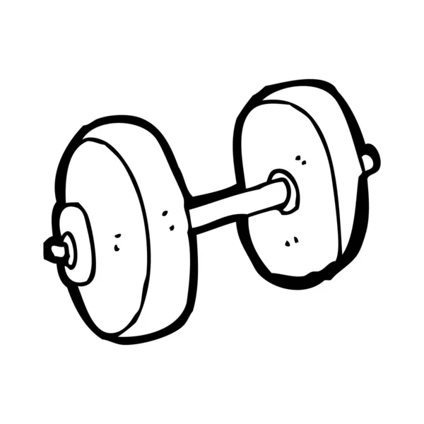 Cartoon sportschool gewichten — Stockvector