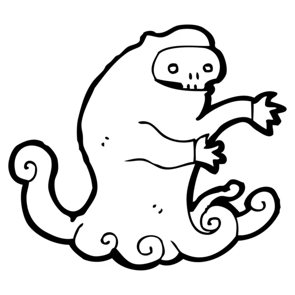 Fantasma asustadizo de dibujos animados — Vector de stock