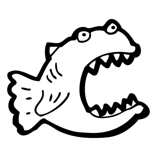 Cartoon piranha — Stockvector