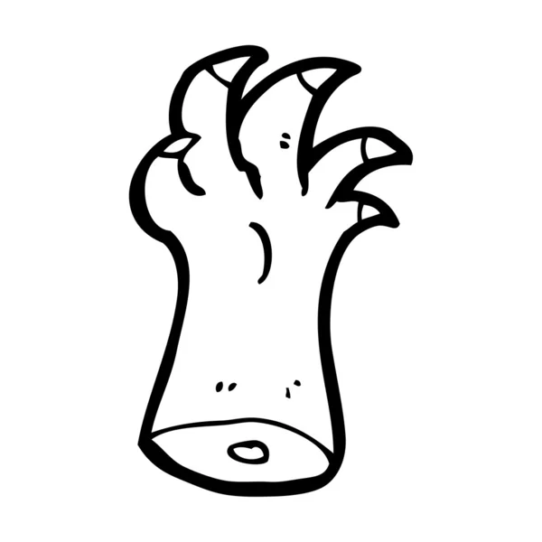 Cartoon Monster Hand — Stockvektor