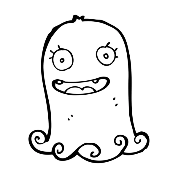 Fantasma lindo de dibujos animados — Vector de stock