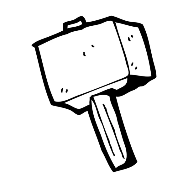 Martillo de dibujos animados de Thor — Vector de stock