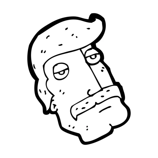 Homem bigode desenhos animados —  Vetores de Stock