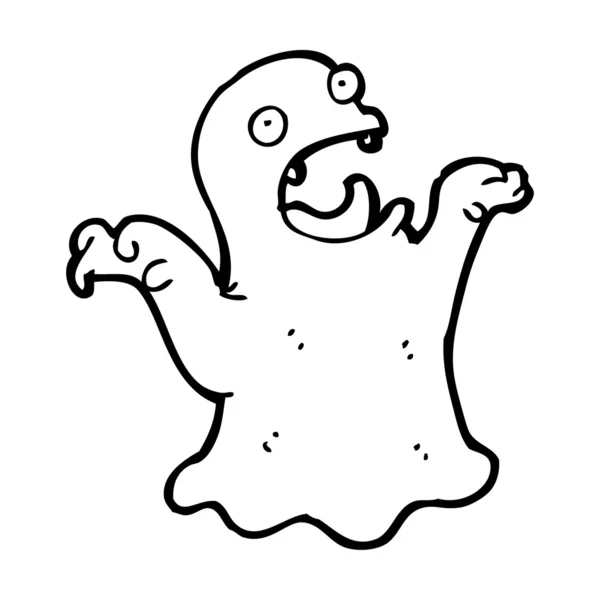Cartoon scary ghost — Stock Vector