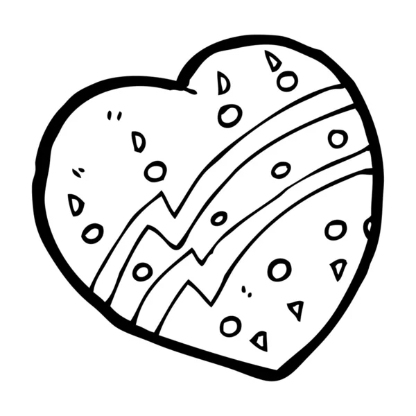 Dibujo de un corazón — Vector de stock