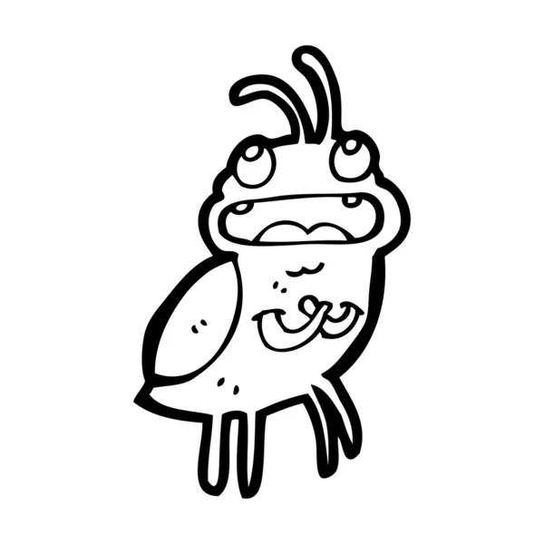 Mignon petit dessin animé bug — Image vectorielle