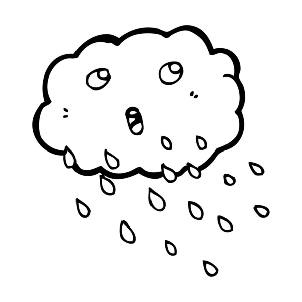 Σύννεφο βροχής κινουμένων σχεδίων — Διανυσματικό Αρχείο