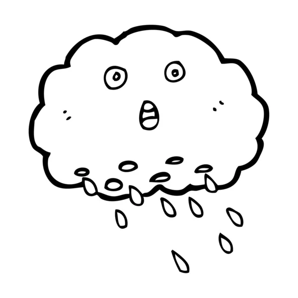 만화 비 구름 — 스톡 벡터