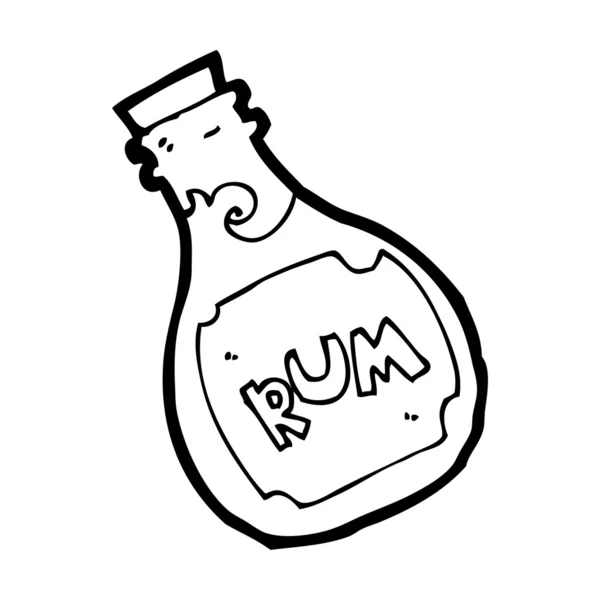 Rajzfilm rum üveg — Stock Vector