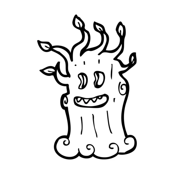 Kreslený strašidelný strom — Stockový vektor