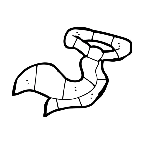 Skurrile Zeichnung einer Krawatte — Stockvektor