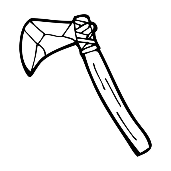 漫画の石造りの斧 — ストックベクタ