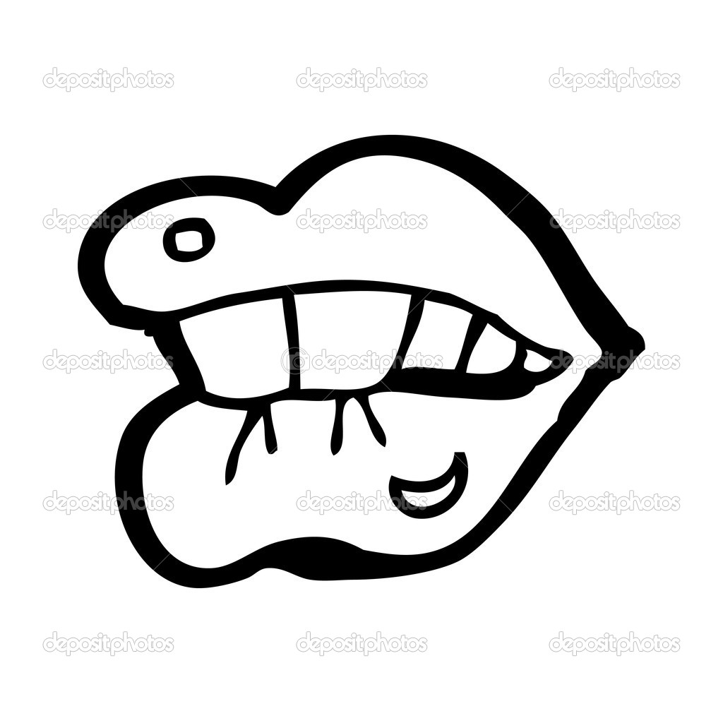 Vettoriale stockMorso labbro cartone animato di ©lineartestpilot #18110717, image size:1024x1024