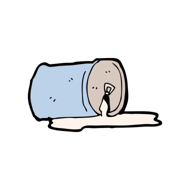 dökülmüş içkileri karikatür