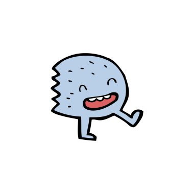 komik küçük tüylü yaratık karikatür