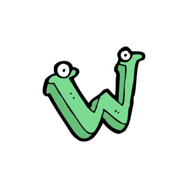 karikatür harf wCartoon brief w