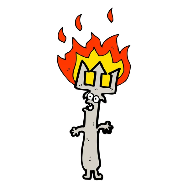 Cartoon fourchette diable — Image vectorielle