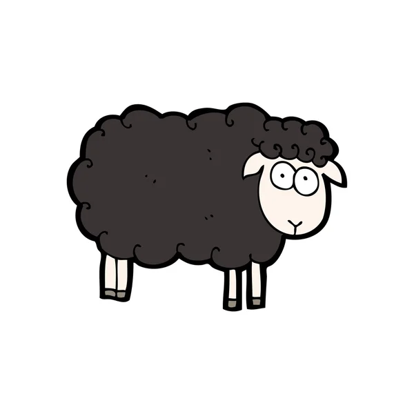 Cartoon black sheep — Stock Vector