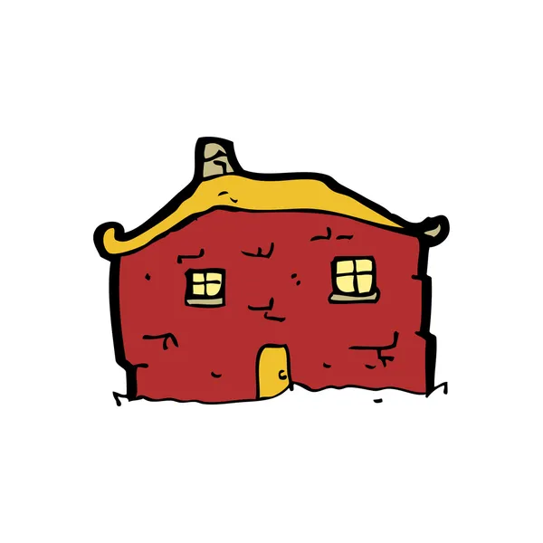 Tumbledown oude huis cartoon — Stockvector