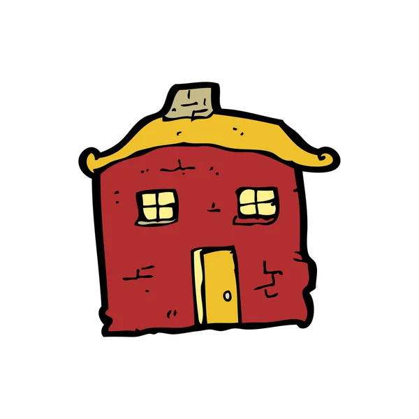 Tumbledown oude huis cartoon — Stockvector