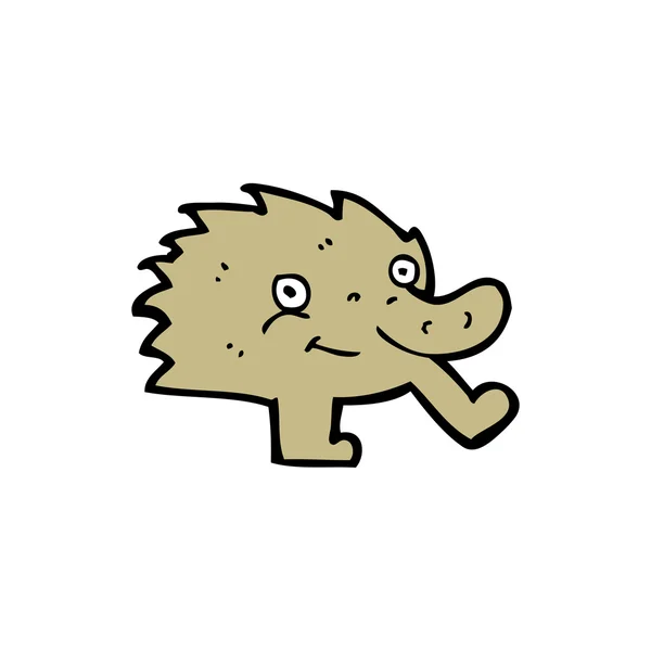 Drôle de petite créature poilue dessin animé — Image vectorielle