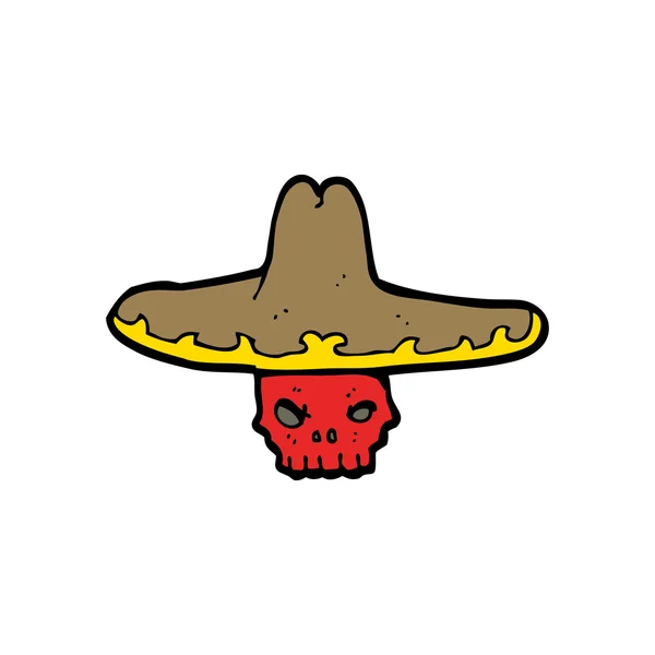 Cartone animato teschio messicano — Vettoriale Stock