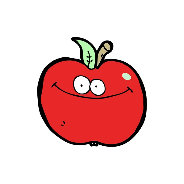 แฮปปี้แอปเปิ้ลการ์ตูน — ภาพเวกเตอร์สต็อก