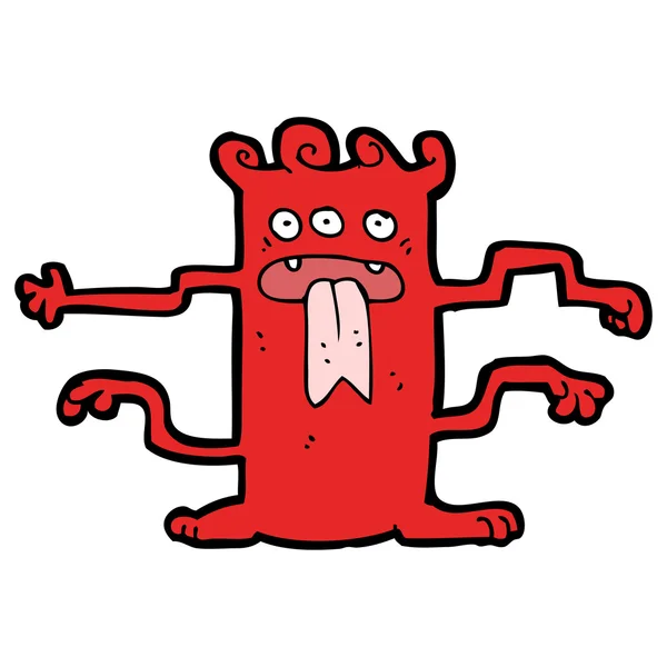 Monstro de diabo vermelho —  Vetores de Stock