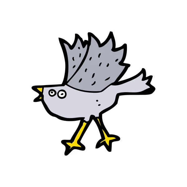 Flapping dibujos animados de aves — Vector de stock