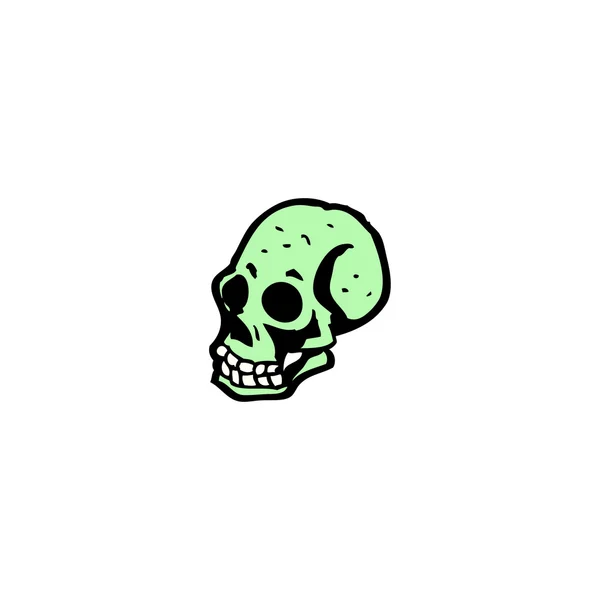 Cráneo verde — Archivo Imágenes Vectoriales