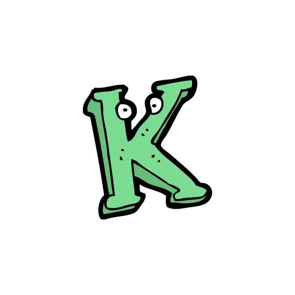 Cartoon alfabet k — Stockvector