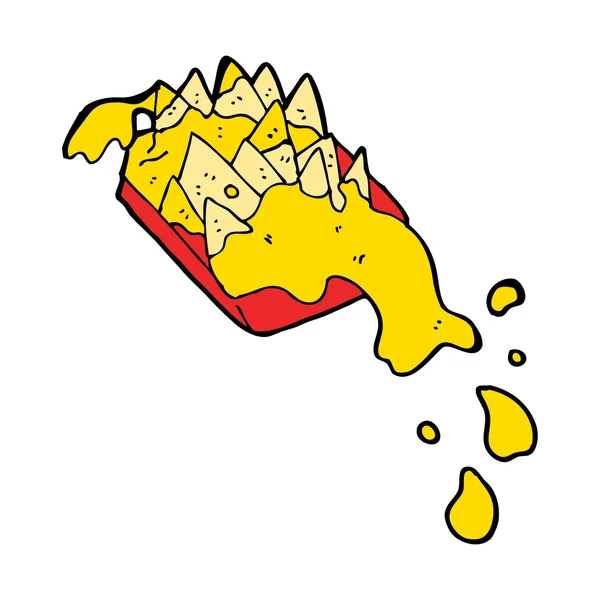 Queso nacho de dibujos animados — Vector de stock