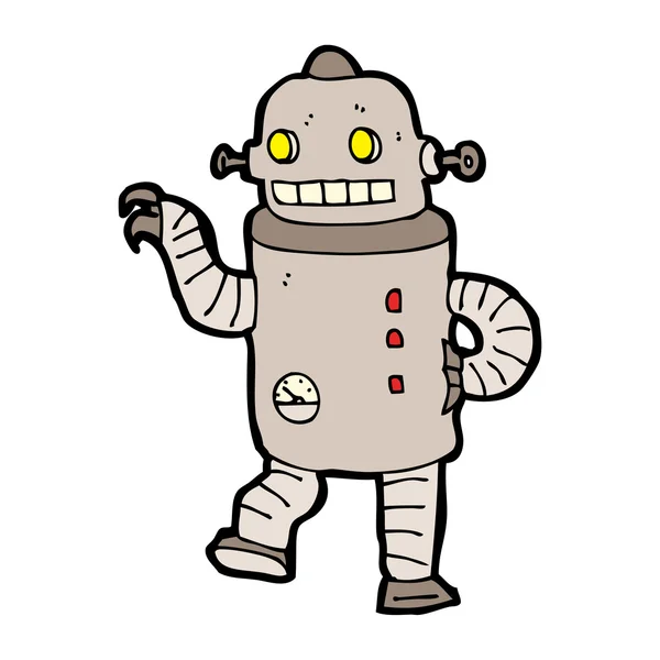 未来的なロボットの漫画 — ストックベクタ