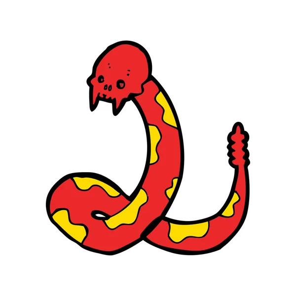 Spooky snake cartoon — Stockvector