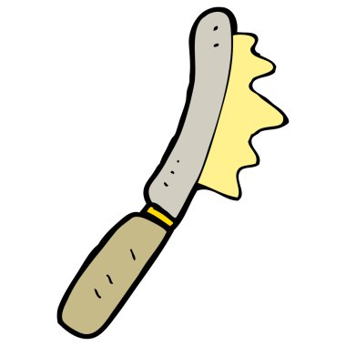 bıçak Yayilim tereyağı karikatür