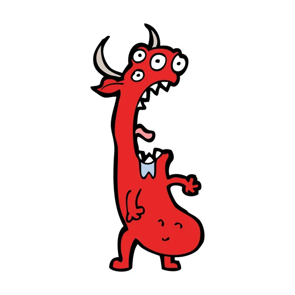 Dibujos animados monstruo diablo — Vector de stock