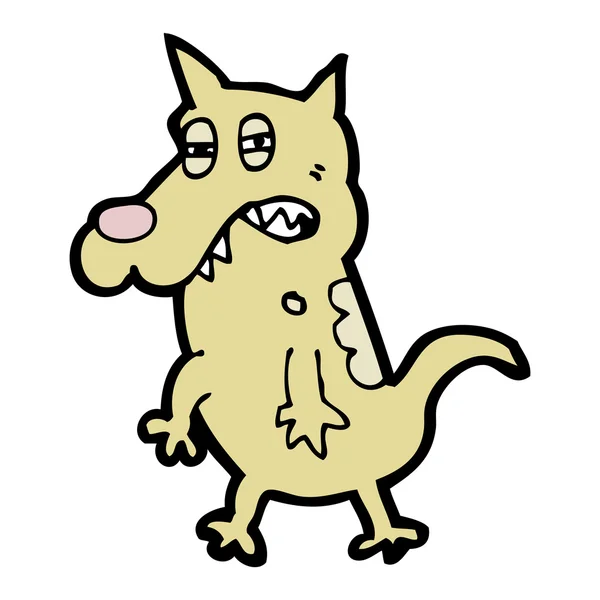Dibujos animados gruñendo perro — Vector de stock