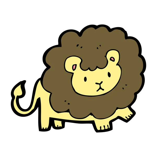 Cute cartoon lion — Stock Vector