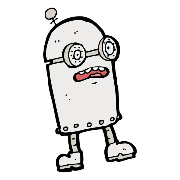 Divertido pequeño robot de dibujos animados — Archivo Imágenes Vectoriales