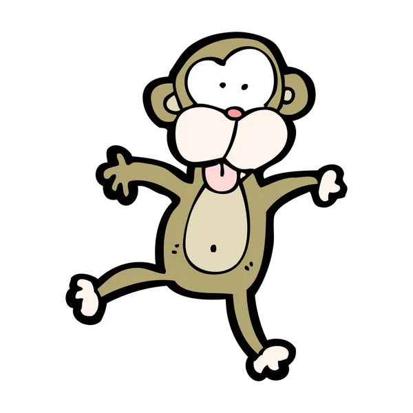 Macaco engraçado dos desenhos animados — Vetor de Stock